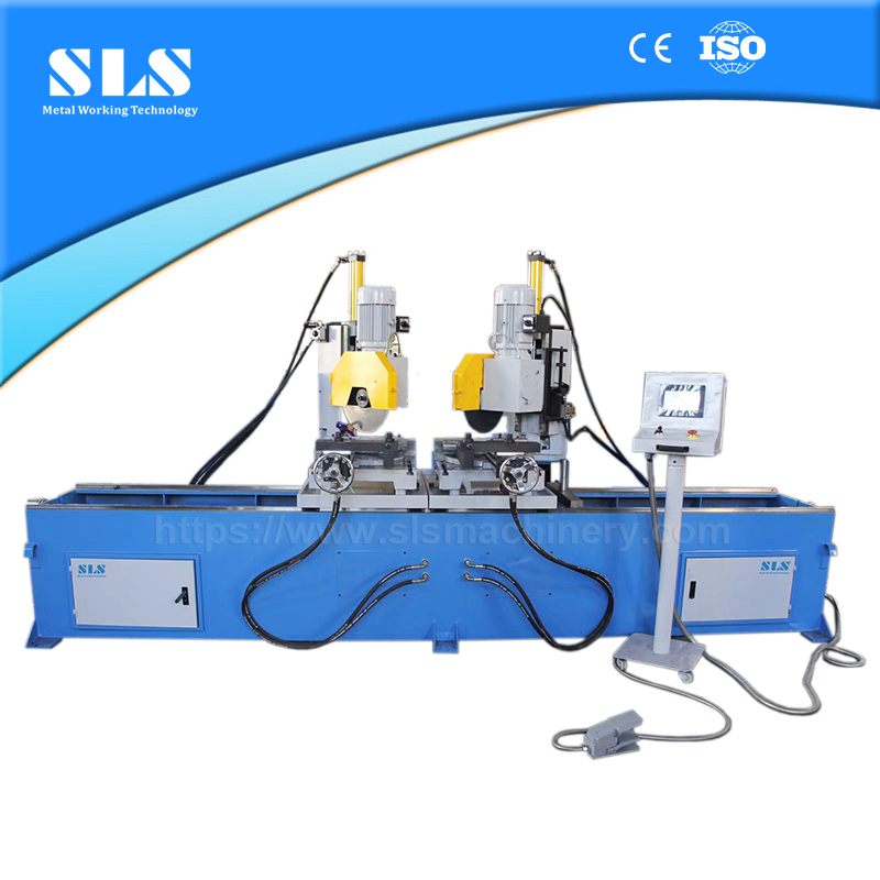 DC-425Y Type Two Heads Copper Aluminum Steel Pipe Angle Sawing Tube Profile Double End Cutting Machine