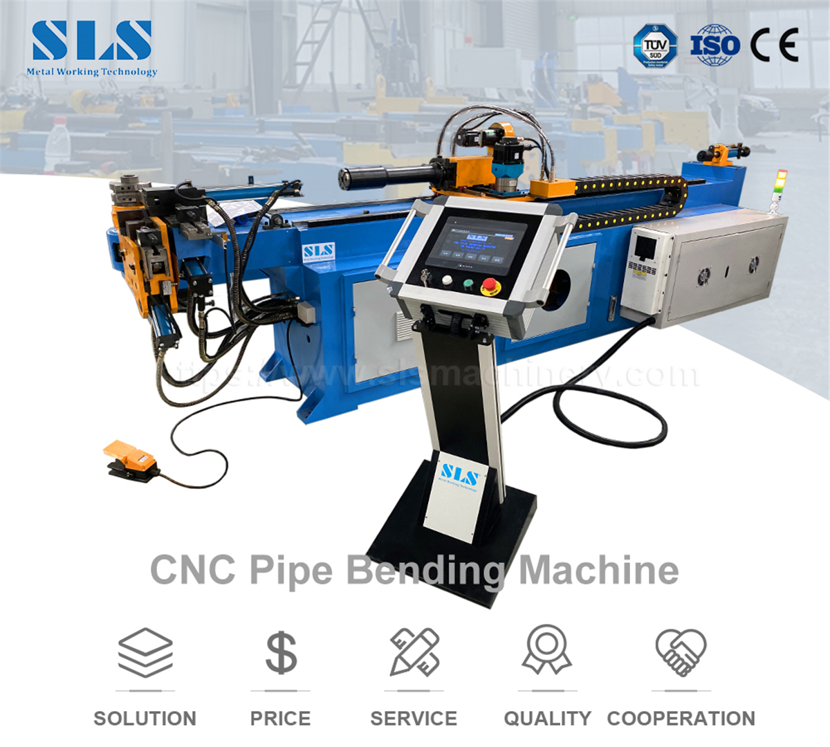 50 Type 2A1S Hydraulic Auto Rotary Draw Tube Bending 2" Inch 50mm CNC